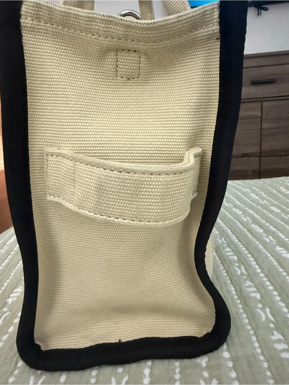 Marc Jacobs Beige Canvas 'The Tote Bag' with Black Accents